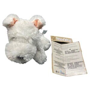 Intelex Warm & Cozy puppy plush animal white with pink ears black nose READ